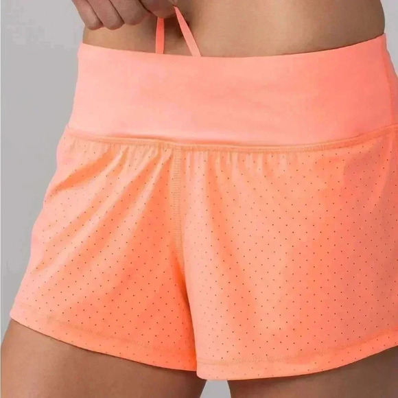 Lululemon Final Lap Short (2.5") Pop Orange  4 - Picture 4 of 10